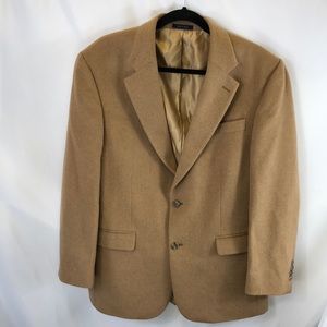Men’s Luxury 100% Camel Hair tan blazer Dress sports coat jacket 41R